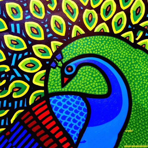tablou canvas paun peacock