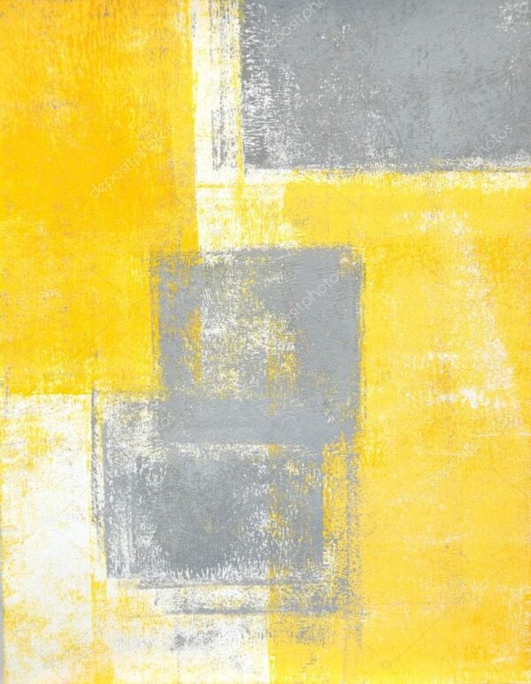 Tablou canvas, Grey And Yellow Abstract Art DPH57876117, 100 x 70 cm